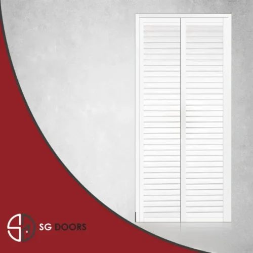 Aluminium Slide & Swing Full Louver Toilet Door SGD SSLTD-06