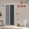 Aluminium Slide & Swing Toilet Door SD-3010