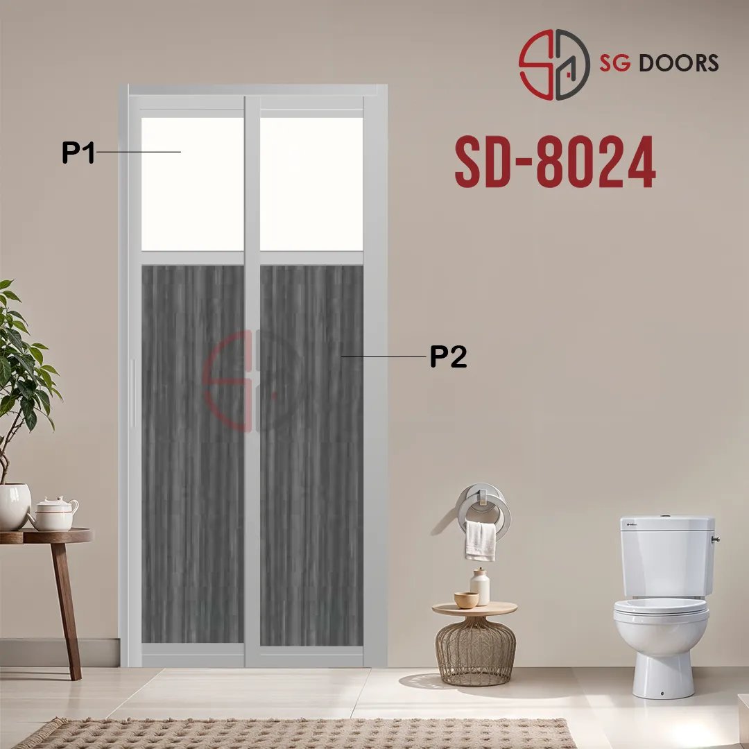 Aluminium Slide & Swing Toilet Door SD-8024