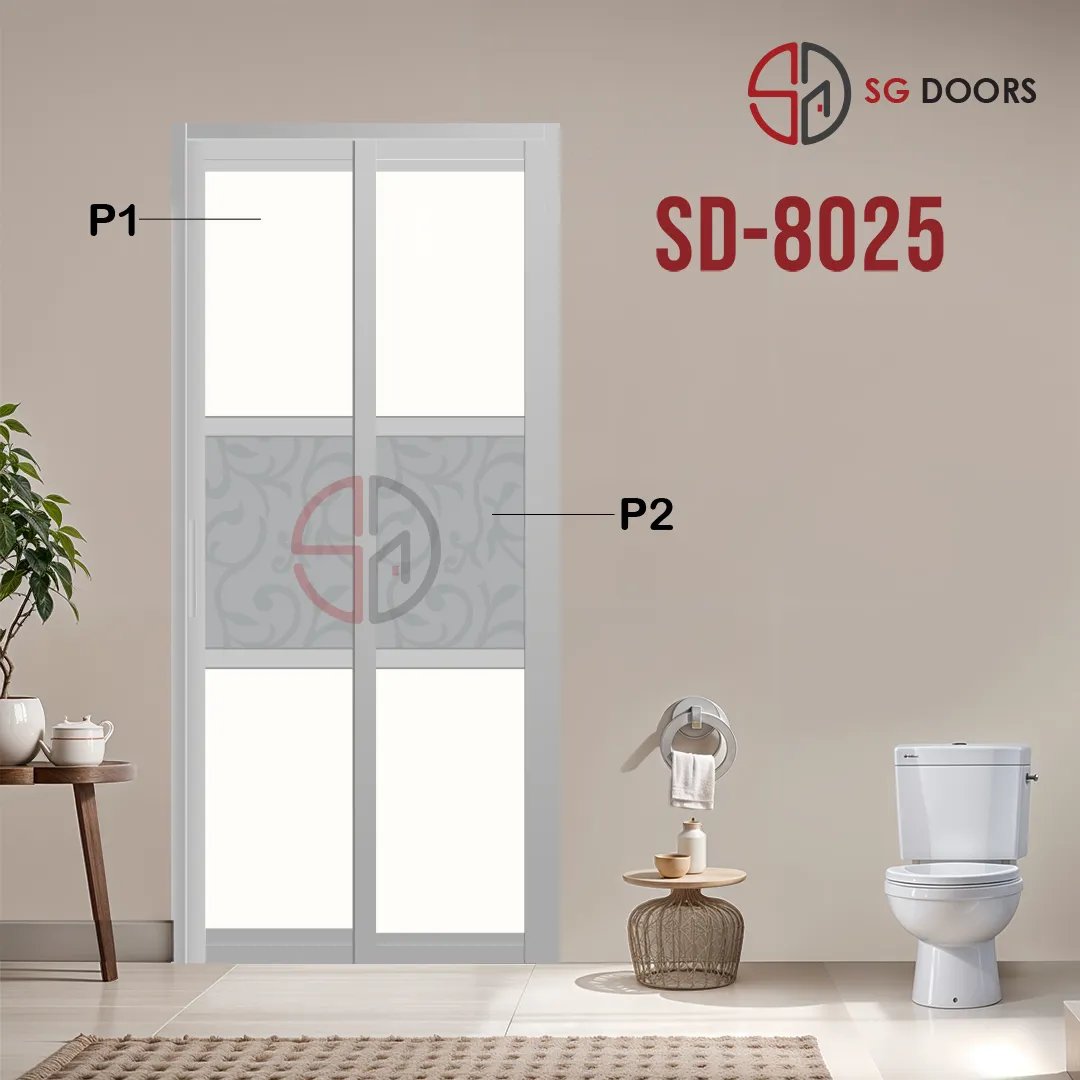 Aluminium Slide & Swing Toilet Door SD-8025