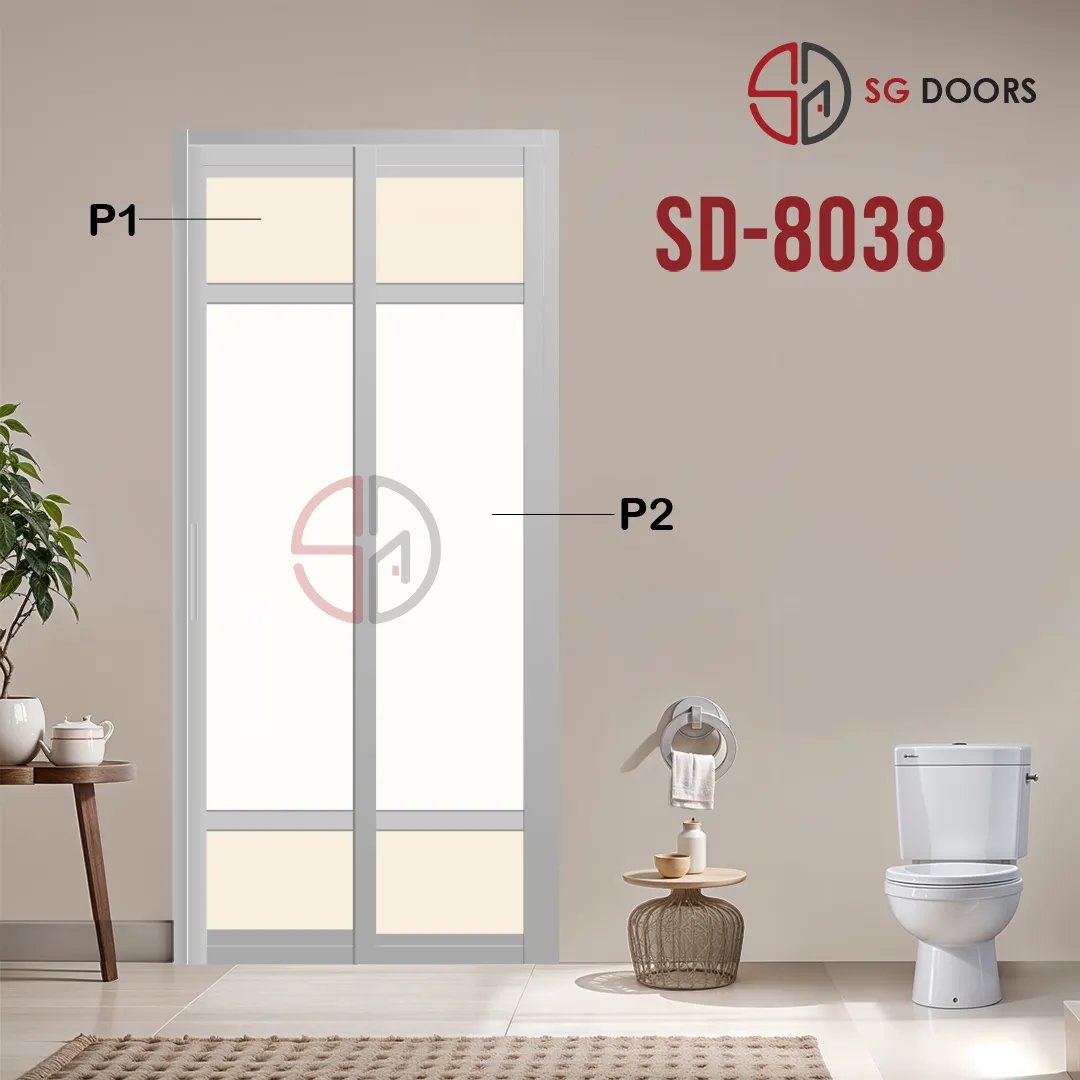 Aluminium Slide & Swing Toilet Door SD-8038 Aluminium Slide & Swing Toilet Door SD-8038