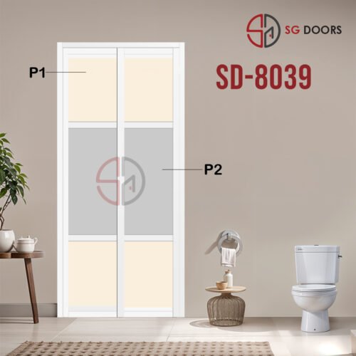 Aluminium Slide & Swing Toilet Door SD-8039