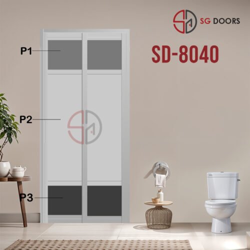 Aluminium Slide & Swing Toilet Door SD-8040