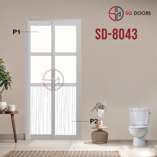 Aluminium Slide & Swing Toilet Door SD-8043