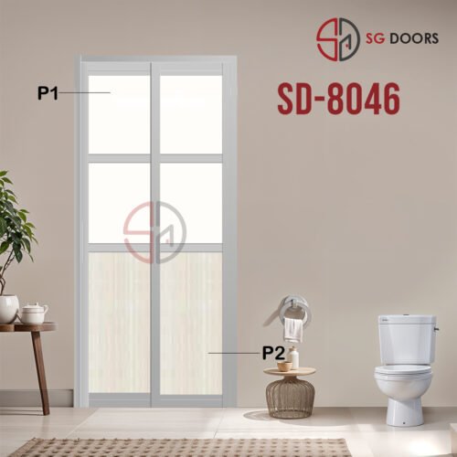 Aluminium Slide & Swing Toilet Door SD-8046