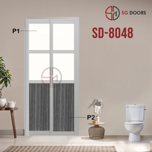 Aluminium Slide & Swing Toilet Door SD-8048