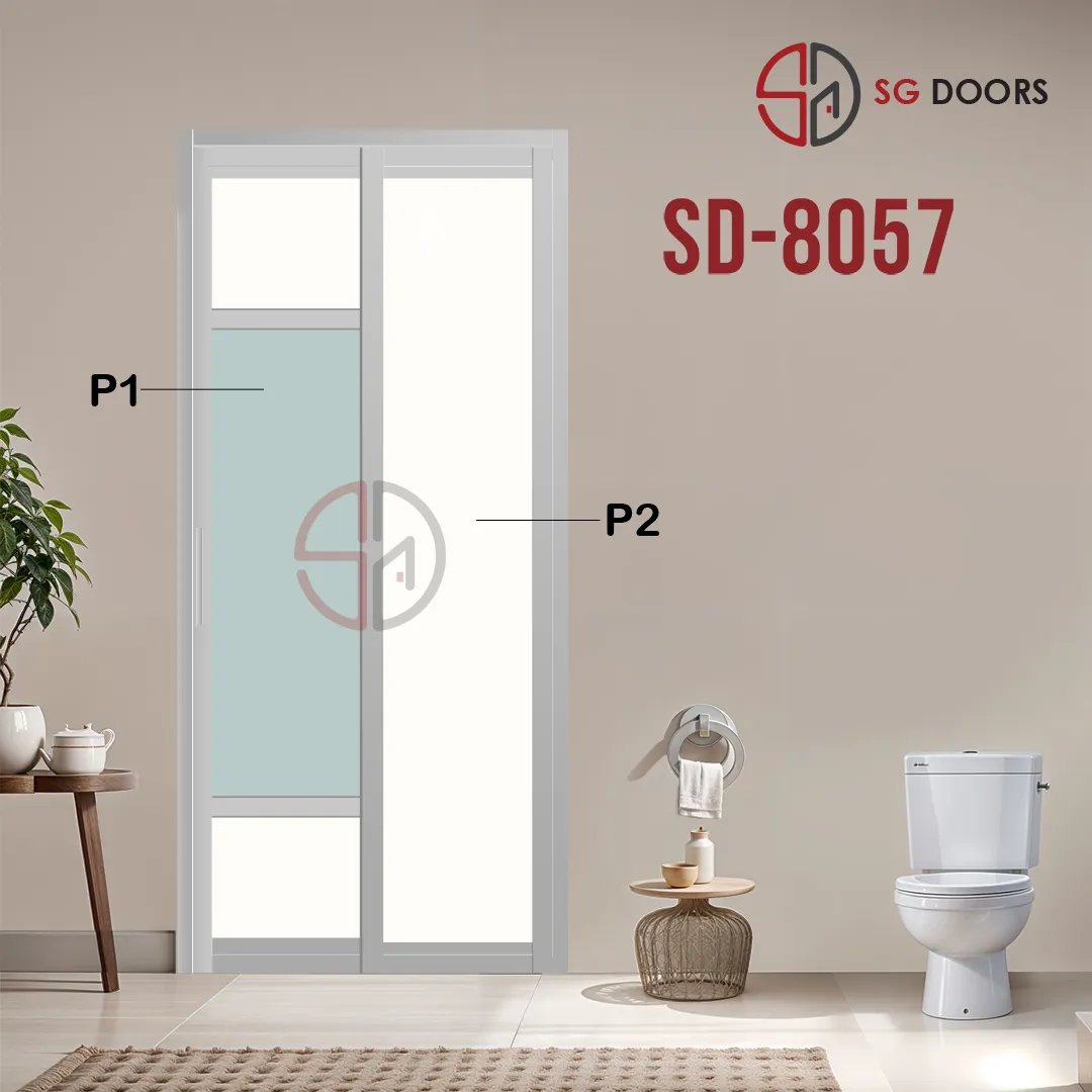 Aluminium Slide & Swing Toilet Door SD-8057 Aluminium Slide & Swing Toilet Door SD-8057