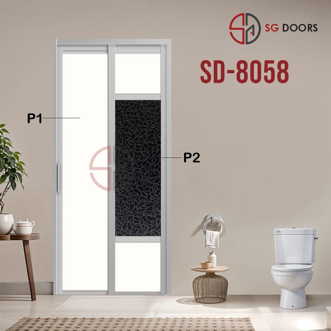 Aluminium Slide & Swing Toilet Door SD-8058 Aluminium Slide & Swing Toilet Door SD-8058
