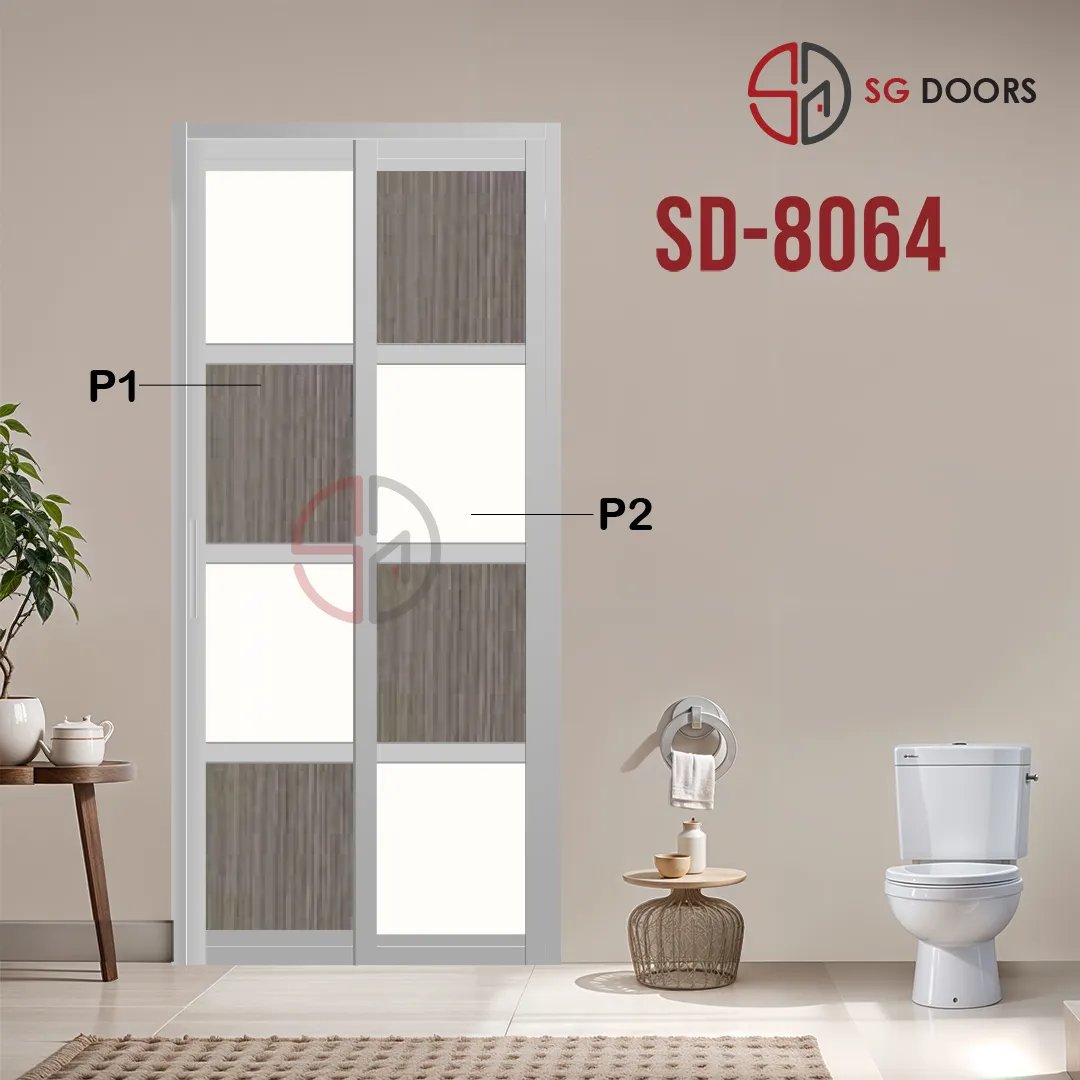 Aluminium Slide & Swing Toilet Door SD-8064 Aluminium Slide & Swing Toilet Door SD-8064