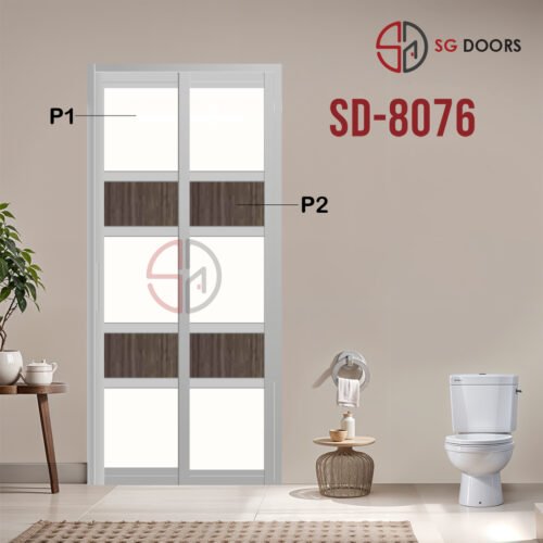 Aluminium Slide & Swing Toilet Door SD-8076