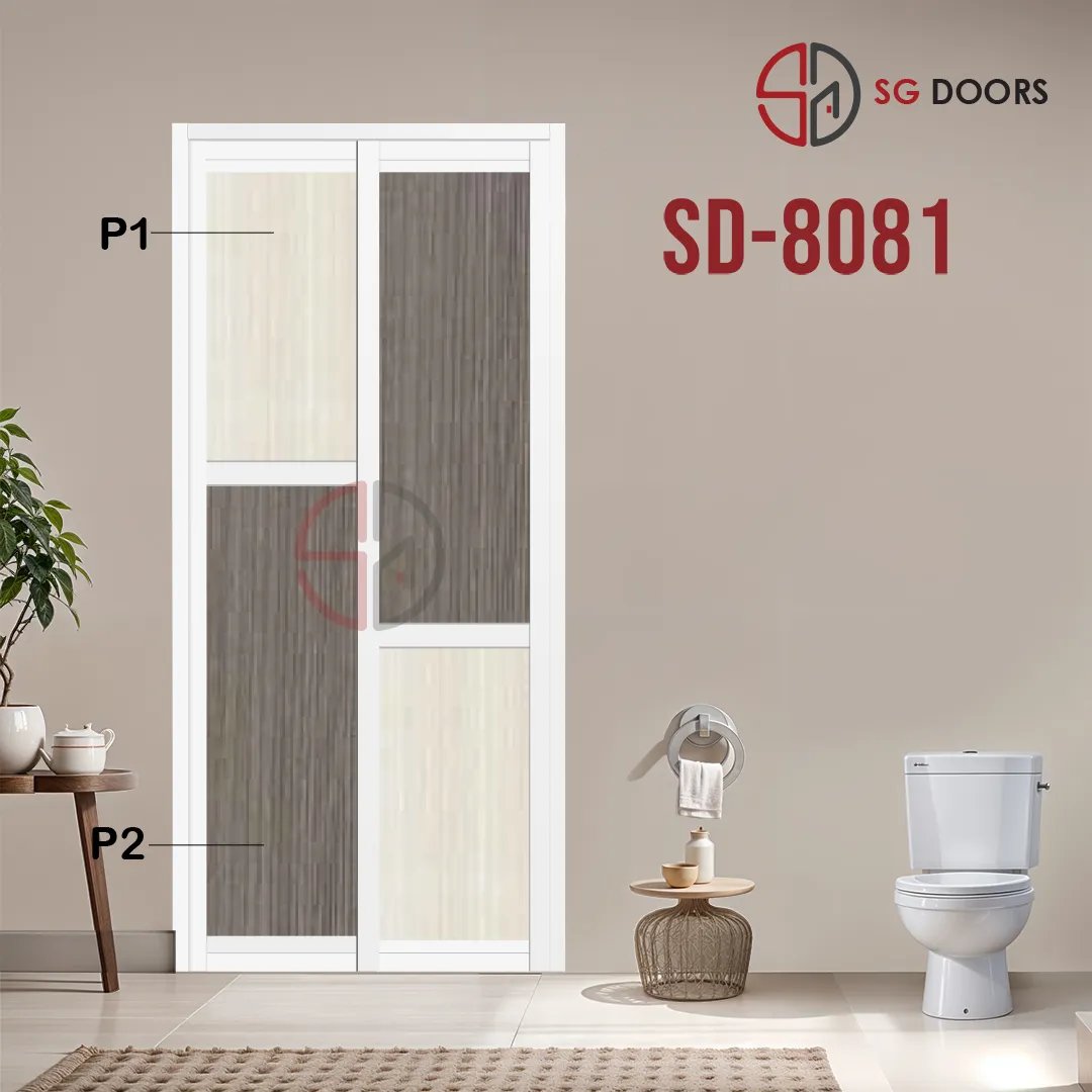 Aluminium Slide & Swing Toilet Door SD-8081