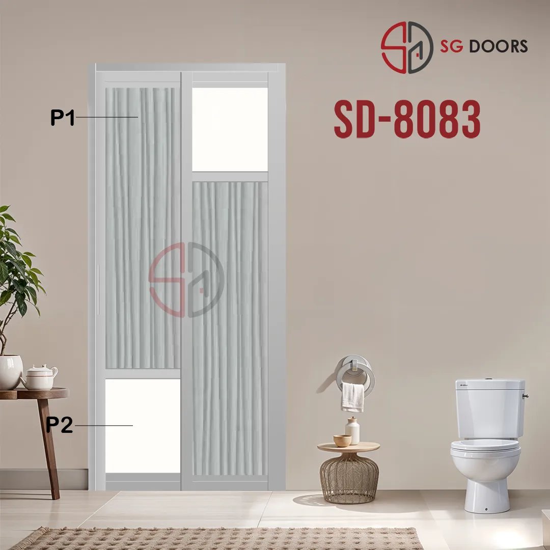 Aluminium Slide & Swing Toilet Door SD-8083