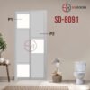 Aluminium Slide & Swing Toilet Door SD-8091