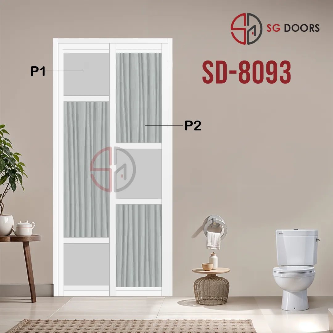 Aluminium Slide & Swing Toilet Door SD-8093