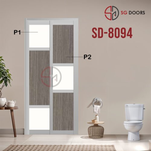 Aluminium Slide & Swing Toilet Door SD-8094