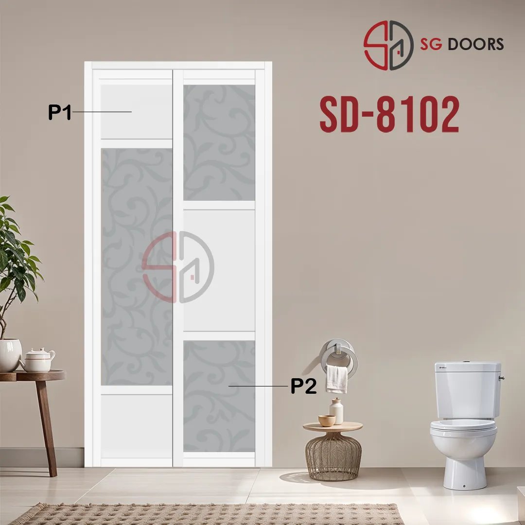 Aluminium Slide & Swing Toilet Door SD-8102