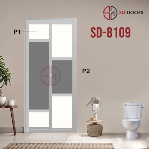 Aluminium Slide & Swing Toilet Door SD-8109