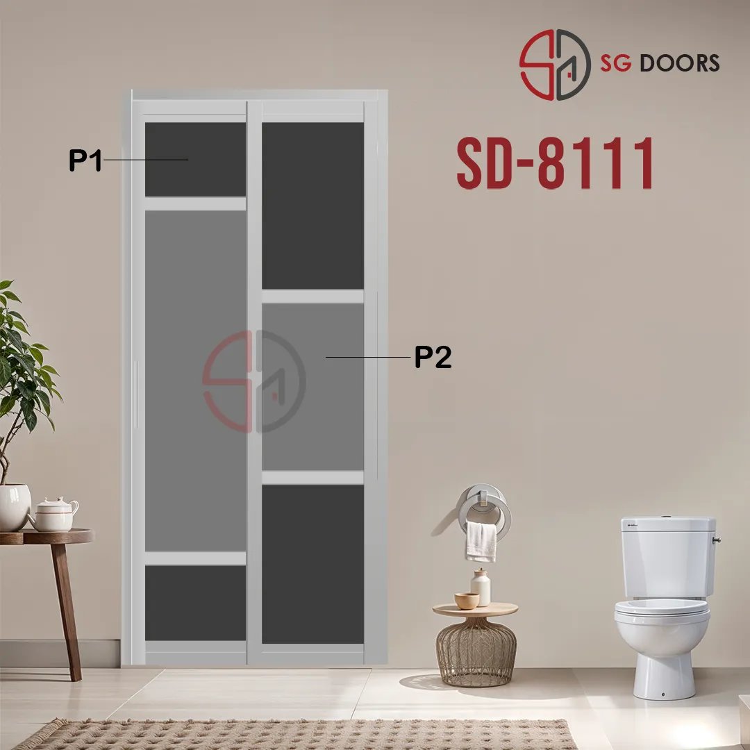 Aluminium Slide & Swing Toilet Door SD-8111