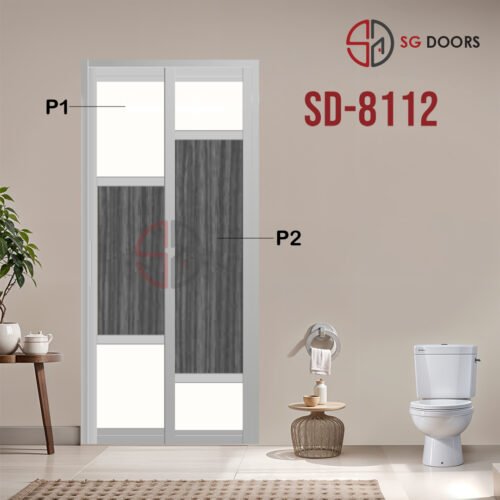 Aluminium Slide & Swing Toilet Door SD-8112