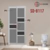 Aluminium Slide & Swing Toilet Door SD-8117