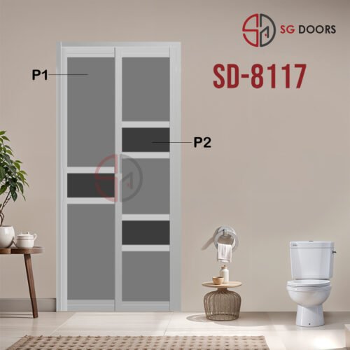 Aluminium Slide & Swing Toilet Door SD-8117