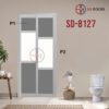 Aluminium Slide & Swing Toilet Door SD-8127