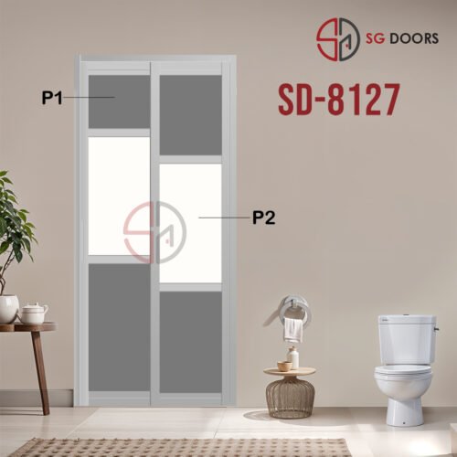 Aluminium Slide & Swing Toilet Door SD-8127