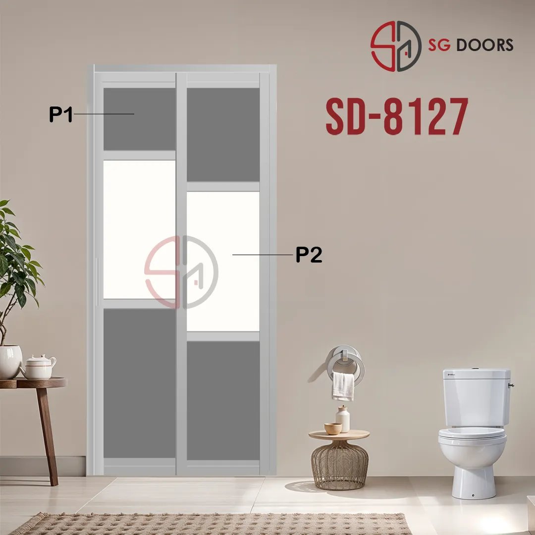 Aluminium Slide & Swing Toilet Door SD-8127 Aluminium Slide & Swing Toilet Door SD-8127