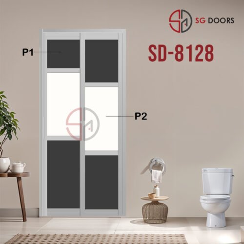 Aluminium Slide & Swing Toilet Door SD-8128