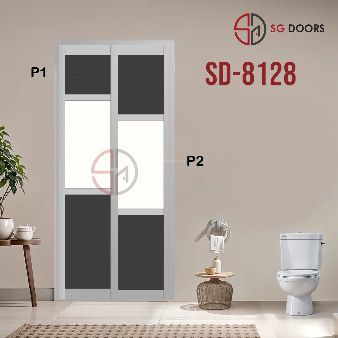 Aluminium Slide & Swing Toilet Door SD-8128 Aluminium Slide & Swing Toilet Door SD-8128