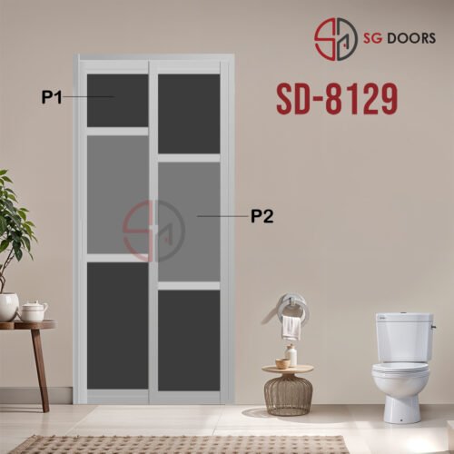 Aluminium Slide & Swing Toilet Door SD-8129