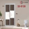 Aluminium Slide & Swing Toilet Door SD-8130