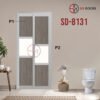 Aluminium Slide & Swing Toilet Door SD-8131