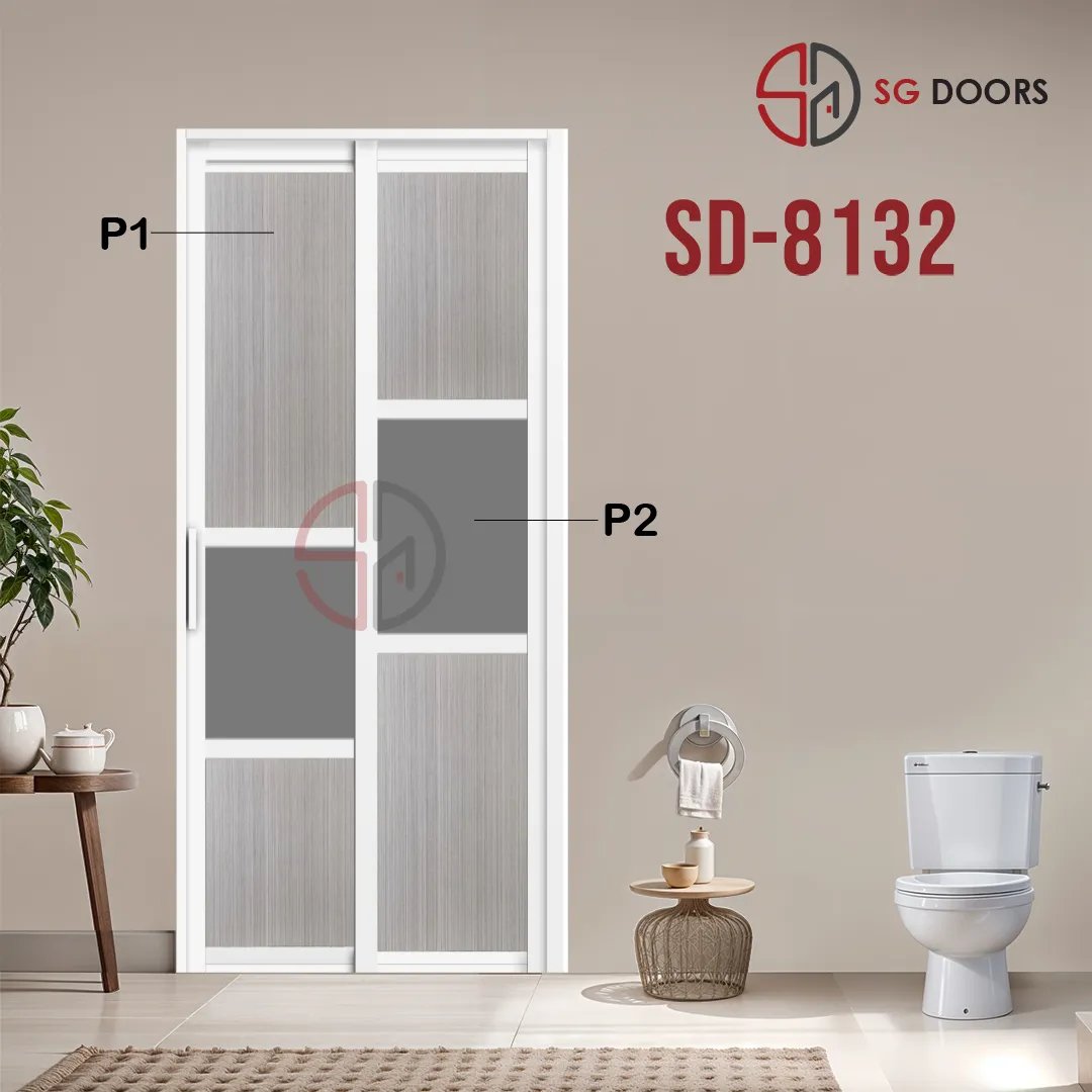 Aluminium Slide & Swing Toilet Door SD-8132 Aluminium Slide & Swing Toilet Door SD-8132