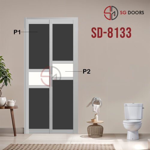 Aluminium Slide & Swing Toilet Door SD-8133