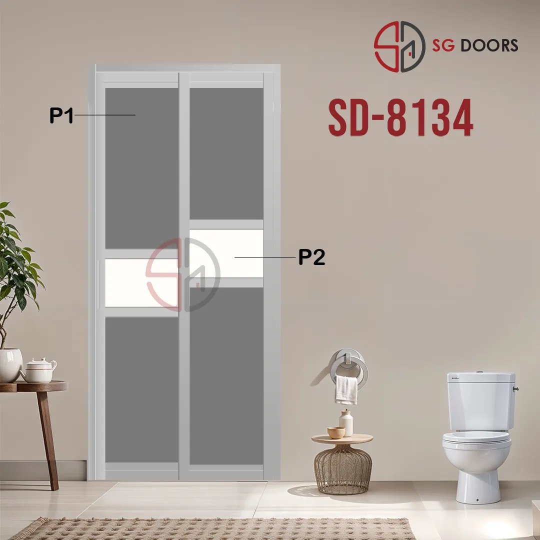Aluminium Slide & Swing Toilet Door SD-8134