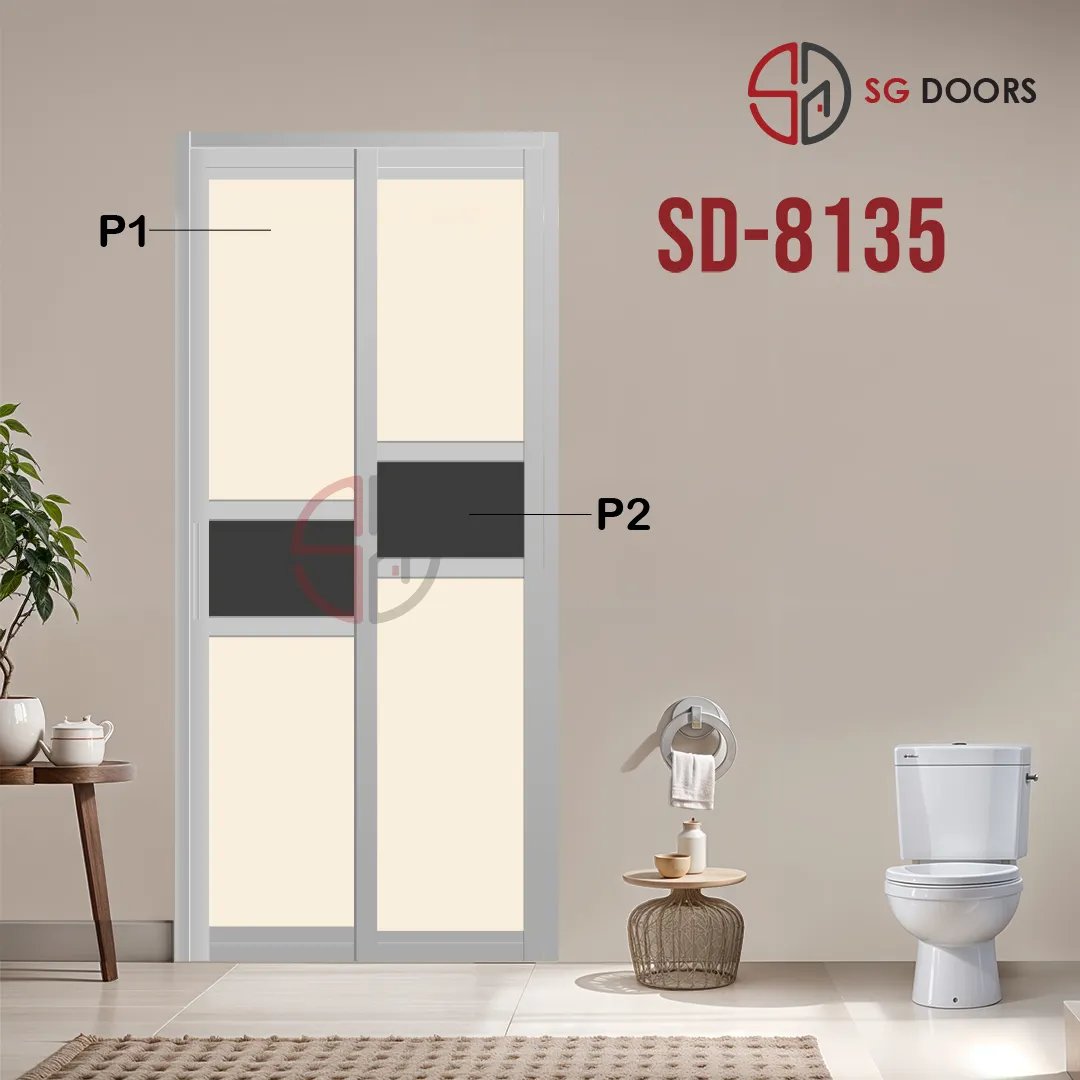 Aluminium Slide & Swing Toilet Door SD-8135