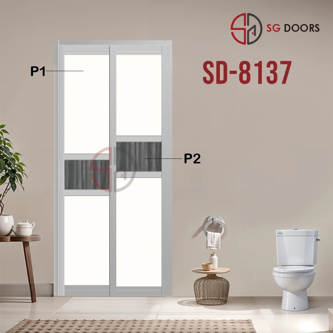 Aluminium Slide & Swing Toilet Door SD-8137