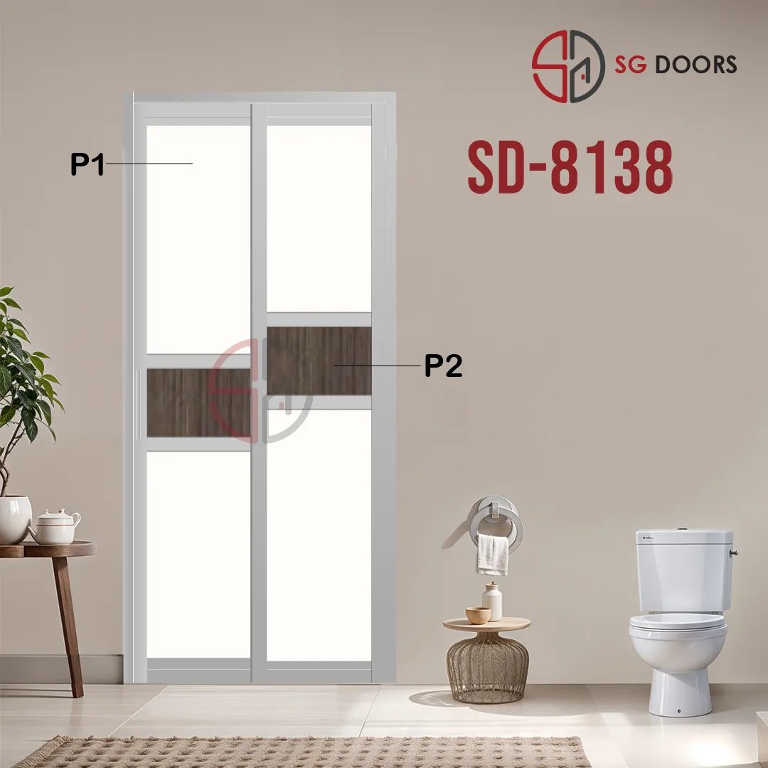 Aluminium Slide & Swing Toilet Door SD-8138