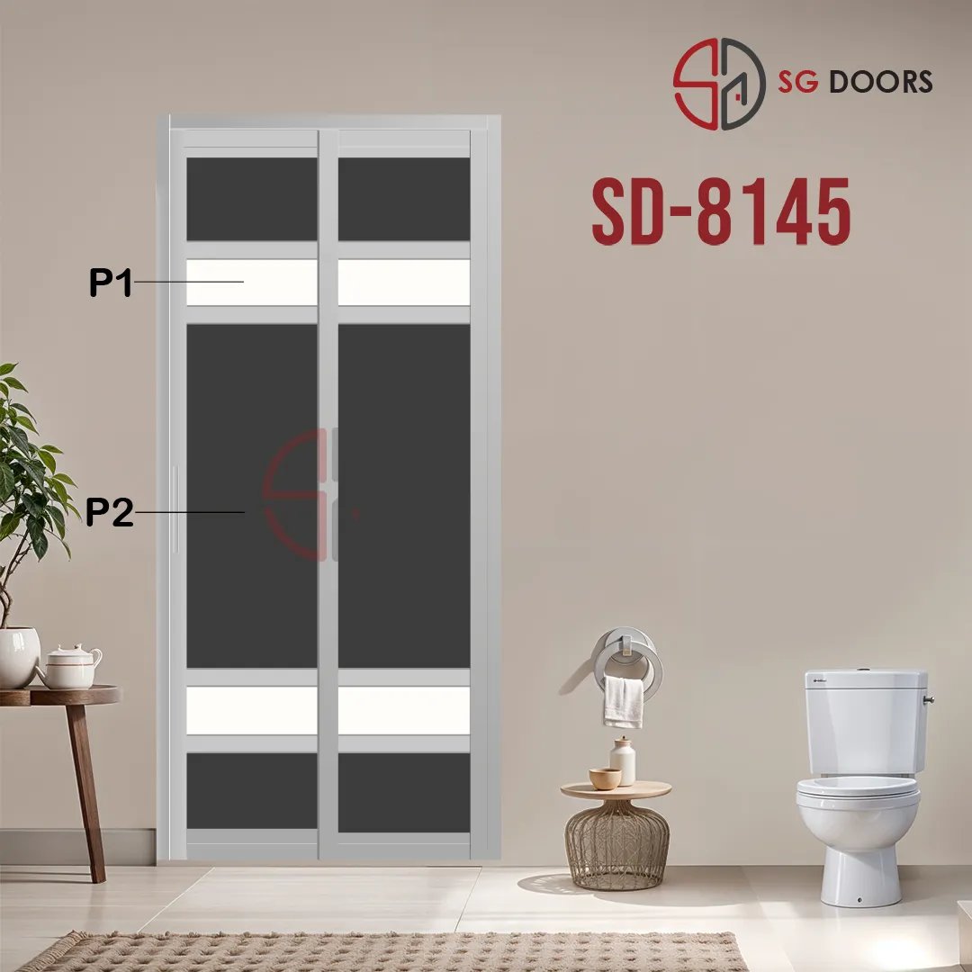 Aluminium Slide & Swing Toilet Door SD-8145