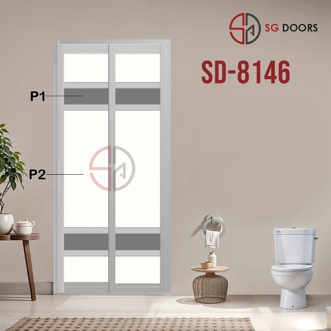 Aluminium Slide & Swing Toilet Door SD-8146