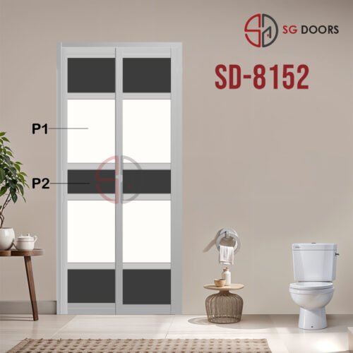 Aluminium Slide & Swing Toilet Door SD-8152