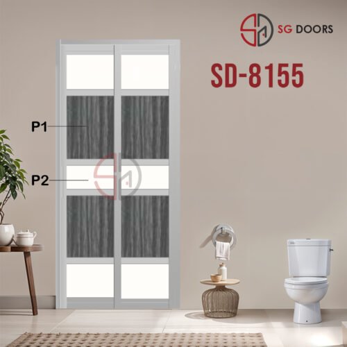 Aluminium Slide & Swing Toilet Door SD-8155