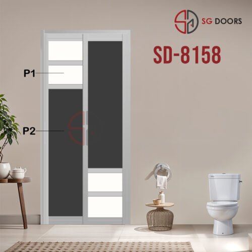 Aluminium Slide & Swing Toilet Door SD-8158