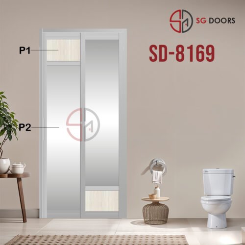 Aluminium Slide & Swing Toilet Door SD-8169