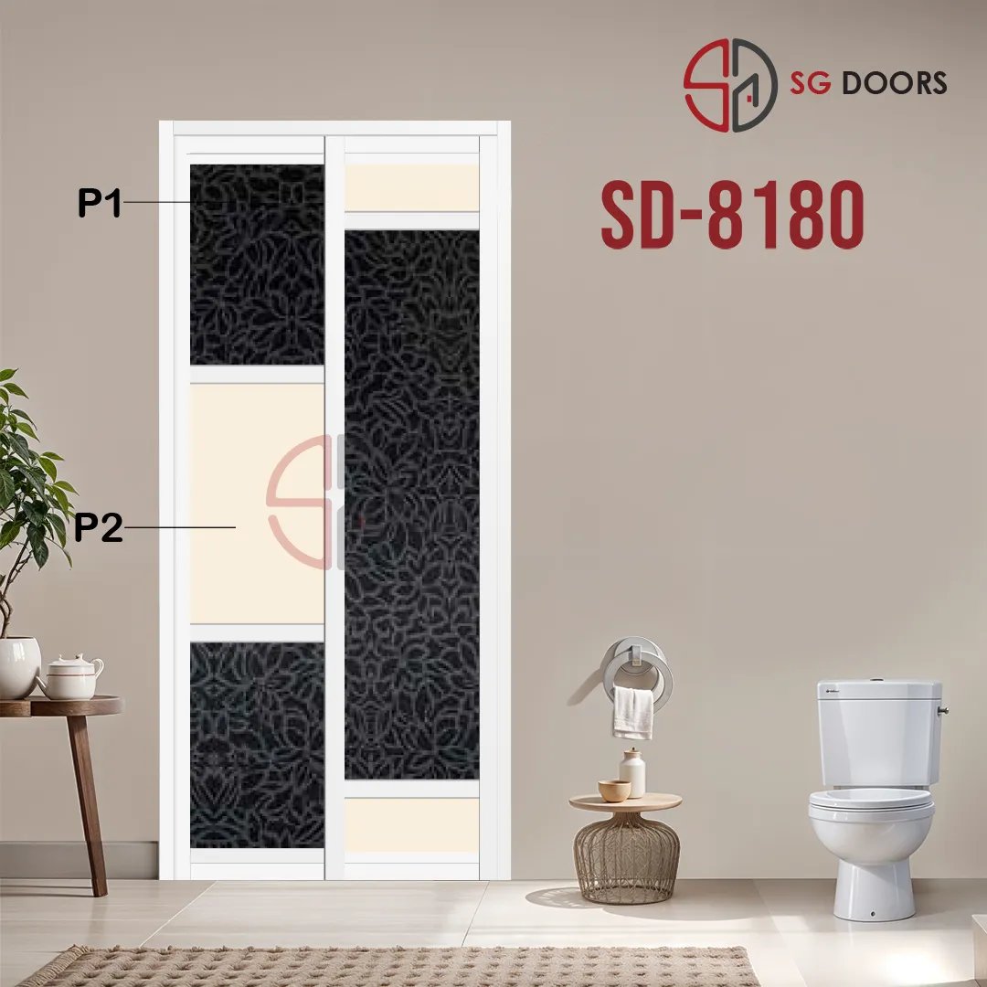 Aluminium Slide & Swing Toilet Door SD-8180