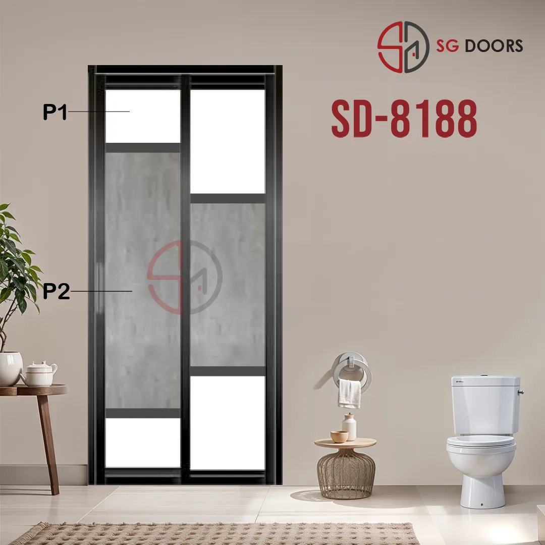Aluminium Slide & Swing Toilet Door SD-8188 Aluminium Slide & Swing Toilet Door SD-8188