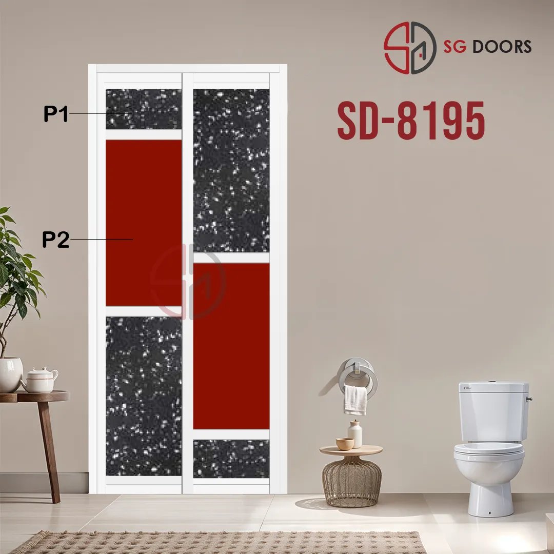 Aluminium Slide & Swing Toilet Door SD-8195