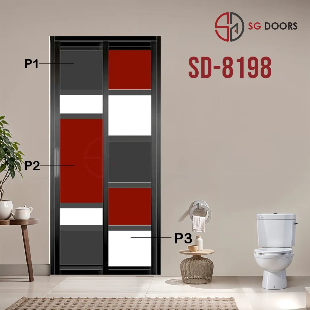 Aluminium Slide & Swing Toilet Door SD-8198