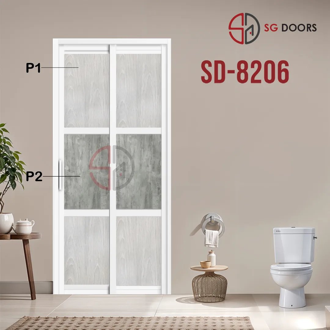 Aluminium Slide & Swing Toilet Door SD-8206 Aluminium Slide & Swing Toilet Door SD-8206